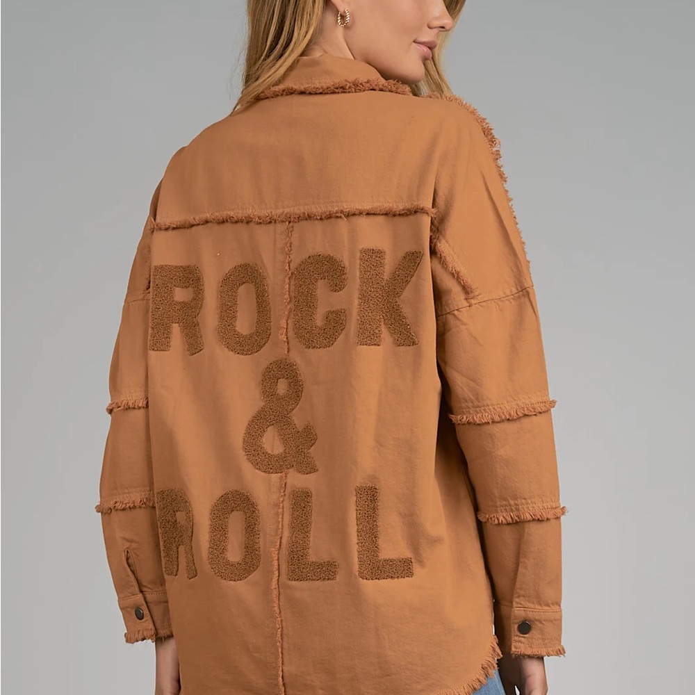 Elan Devan Rock & Roll Shacket Medium NWT